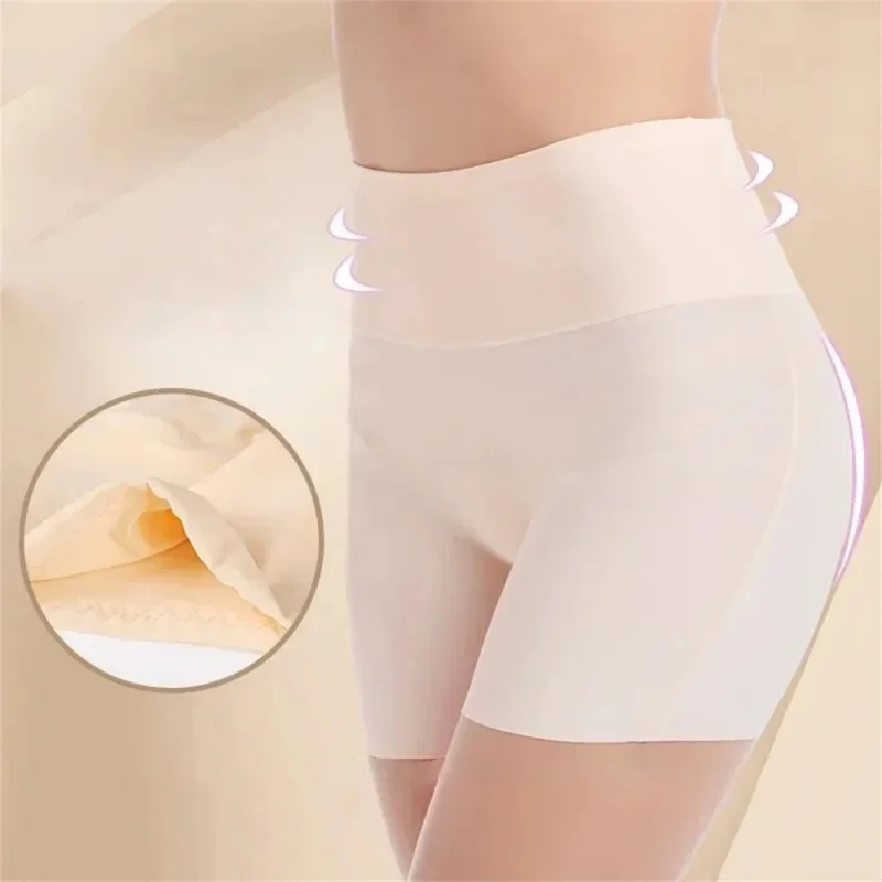 1/2pcs High Waist Panties Safety Short Pants Anti Exposure Underwear Corset Pants XL Black Skin Ice Silk Traceless Women Short