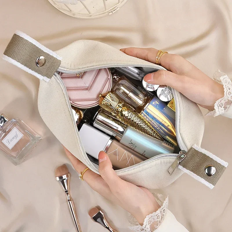 Ladies\' Canvas Makeup Bag Portable cosmetic bag New Luxury Cosmetic Organizer Travel Essential Washroom Storage Bag