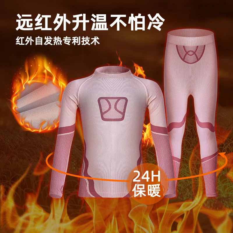 biancheria intima termica personalizzata per bambini e ragazze, abbigliamento sportivo e per allenamento fitness, set da sci a maniche lunghe, trekking, escursionismo
