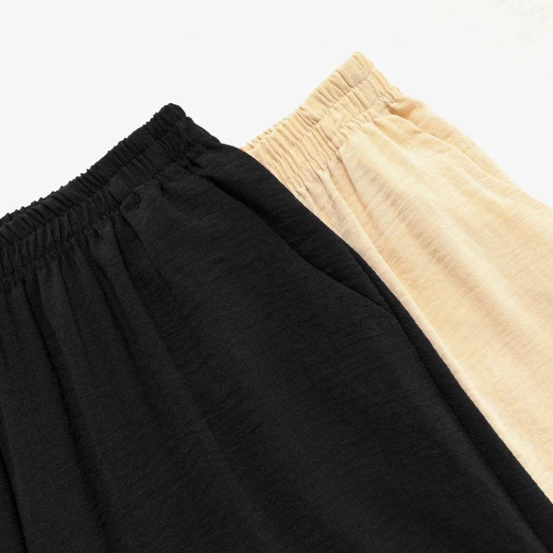 Plus Size Straight Leg Pants Women's Elastic Waist Loose Pants New 2024 Street Women's Casual Clothing Home Trousers