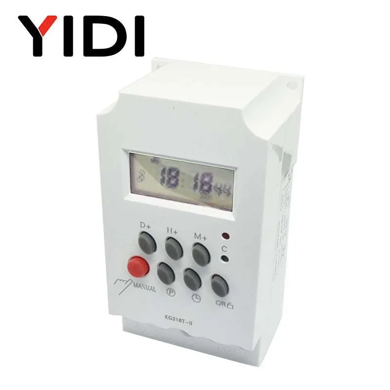 Programável Interruptor Temporizador Digital Heavy Duty Trilho Din Eletrônico Heavy Duty 25a 220vac Relé 12v Kg316t