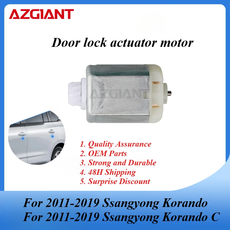 

AZGIANT Car door lock actuator motor for 2011-2019 Ssangyong Korando C New quality replacement parts 10 teeth FC-280SC-18180 OEM