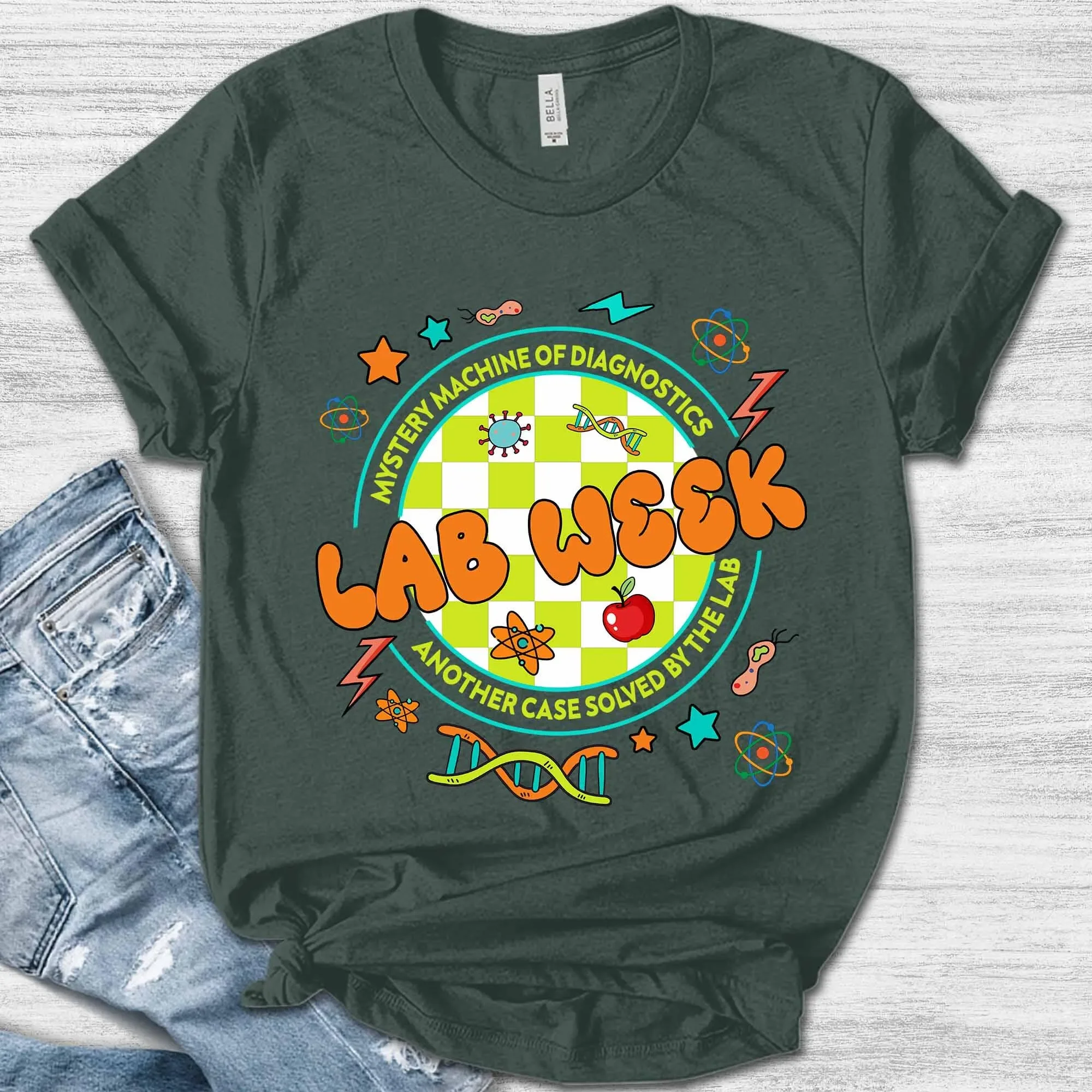 Lab Week 2025 T Shirt Tech Team Laboratory Group Medical MLT PhlebotomisT KDKS01