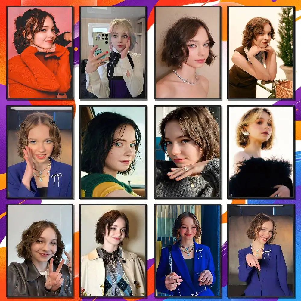 For Emma Myers Poster Cover Wall Murals Home Custom Self-adhesive Decoration Sticker Playbill Film