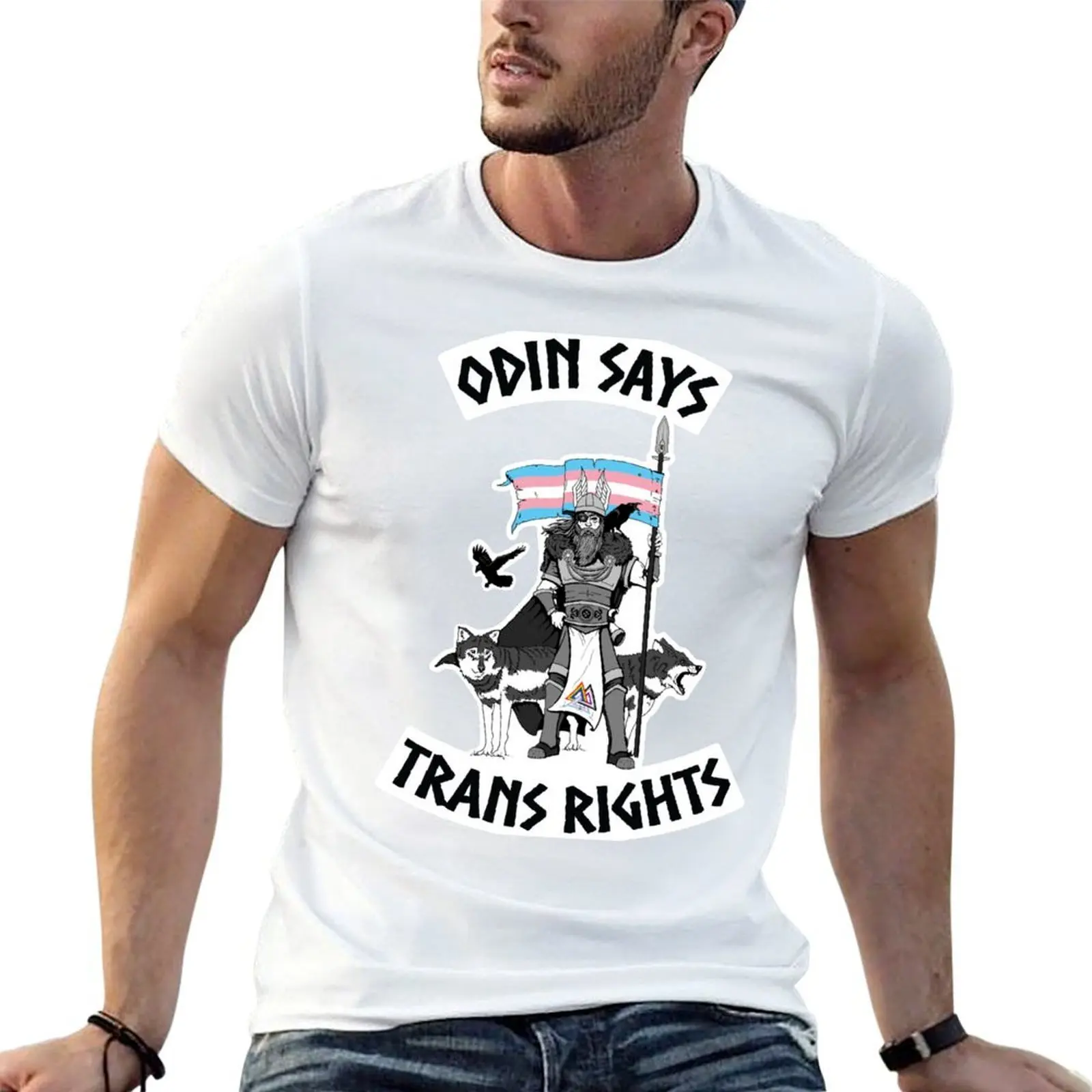

Odin Says Trans Rights T-Shirt man t shirts graphic man t shirt graphic funny t shirts dark humor T-shirt