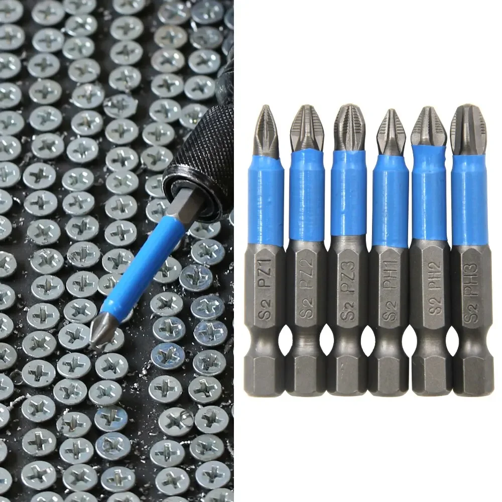 6-teiliges Elektroschraubendreher-Set mit sechseckigem Griff und Anti-Rutsch-Funktion, Holzbearbeitungs-Kreuzschraubendreher-Set PH1 PH2 PH3 PZ1 PZ2 PZ3 – Detail 5