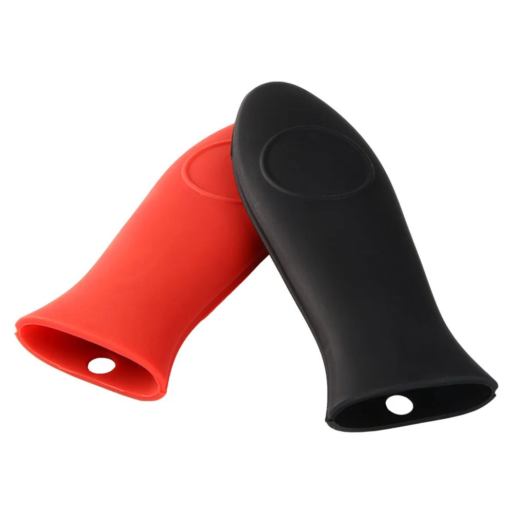 

1pcs Hot Handle Holder Red 230℃ Heat Resistant For 9 Inch Pans Silicone Pan Handle Cookware Handles Kitchen Tool