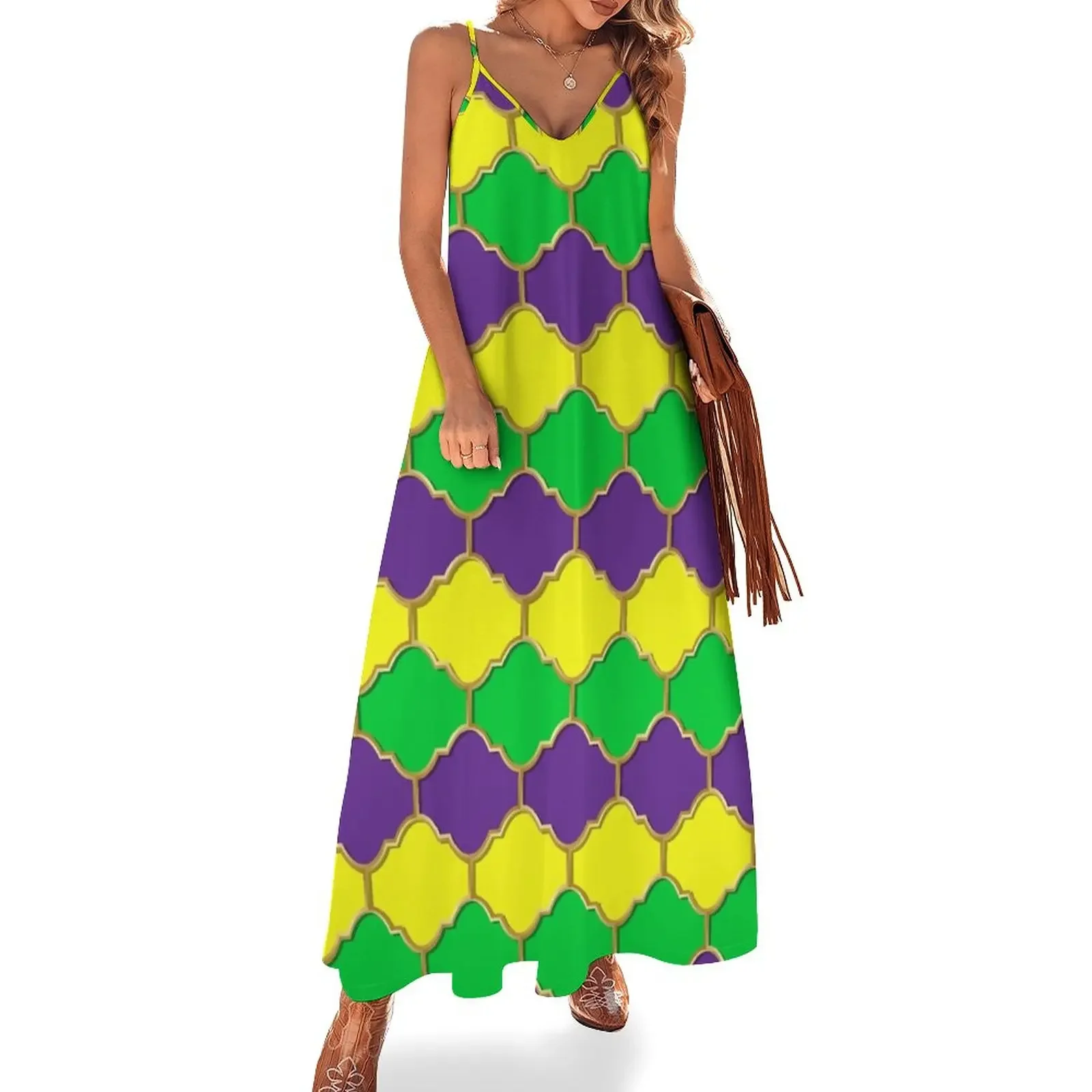 

Mardi Gras background. Sleeveless Dress sexy dress for women Women's clothing elegant women's dresses sale