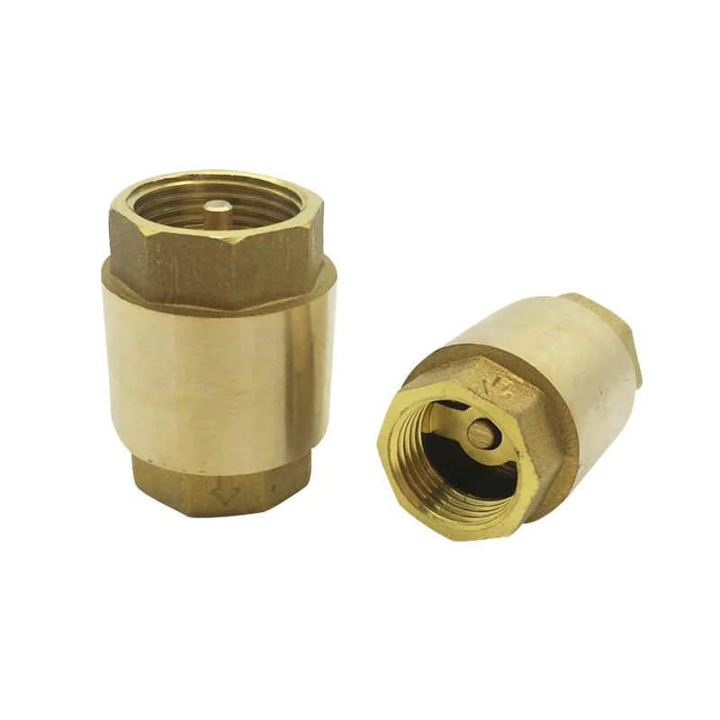 1/2" 3/4" 1-1/2" Female Thread NPT Brass Thread In-Line Spring Check Valve One-Way Anti Backflow Valve Water Control Float Valve