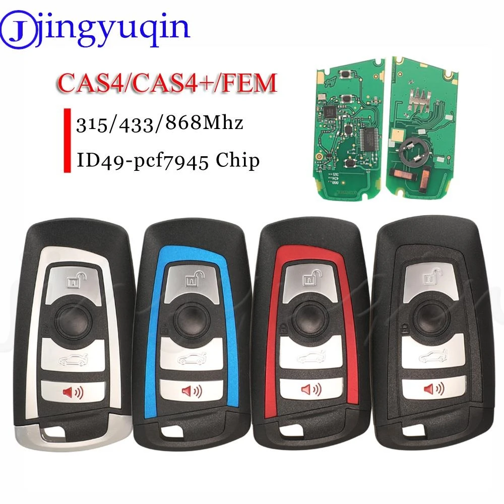 jingyuqin Smart Remote Key Keytess Entry 315/433/868Mhz PCF7945 Fob do BMW F 3 5 7 Series X5 X6 F20 F22 F30 CAS4 CAS4+ FEM