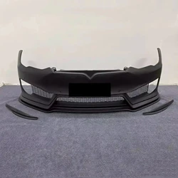 Body Kit Resin Front Bumper Grille for Tesla Model S 2014-2023 Convert PD Style Surround Auto Accessories