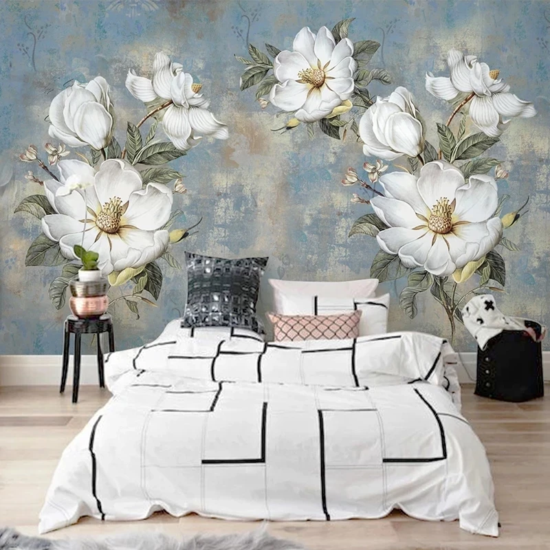 Custom Photo Vintage Abstract Oil Painting Flowers 3d Mural Bedroom Wallpaper Living room sofa TV background wall restaurant 8d