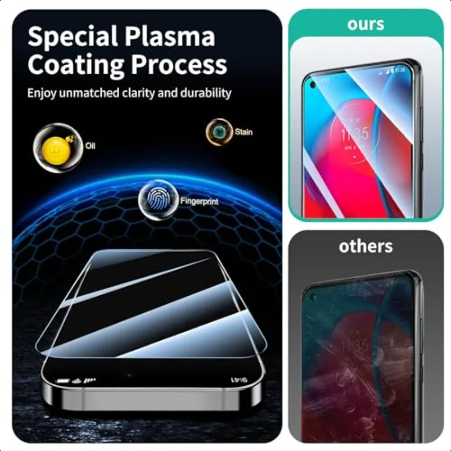 Защитная пленка для экрана и объектива камеры для Motorola Moto G Stylus 5G 2021, двойная небьющаяся пленка из закаленного стекла HD [9H Ha