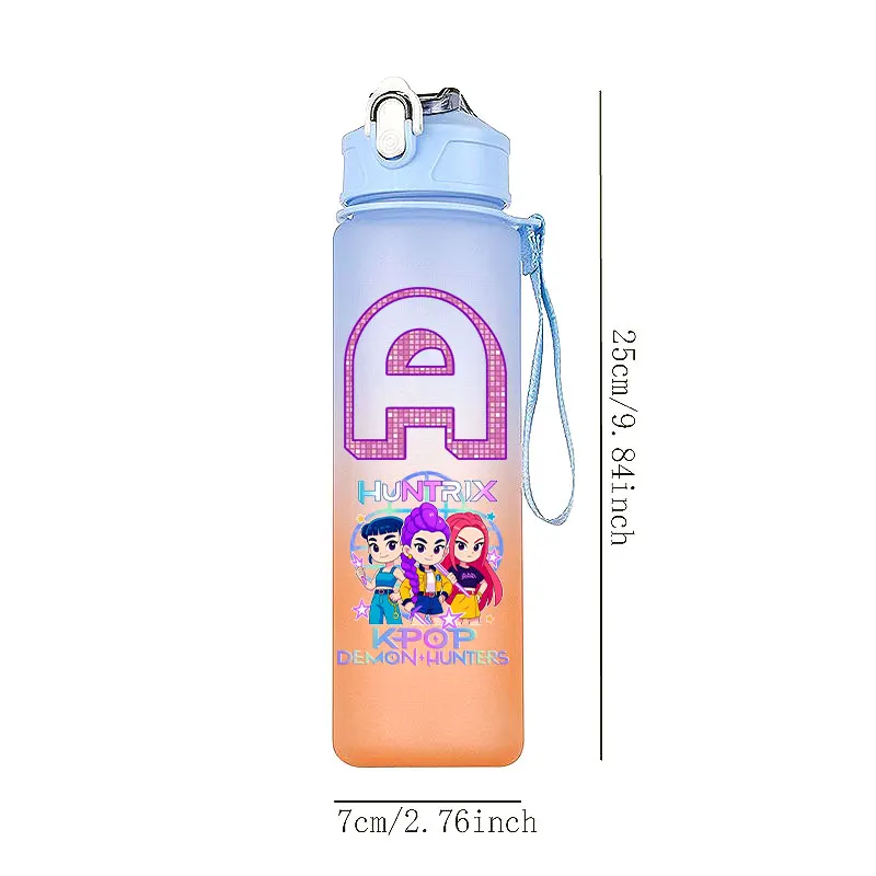 750 مللي kpop شيطان الصيادين زجاجة ماء k البوب HUNTRX رومي ميرا k-pop المحاربين رقم الرسالة كوب للشرب كوب المدرسة Huntrix Gourde