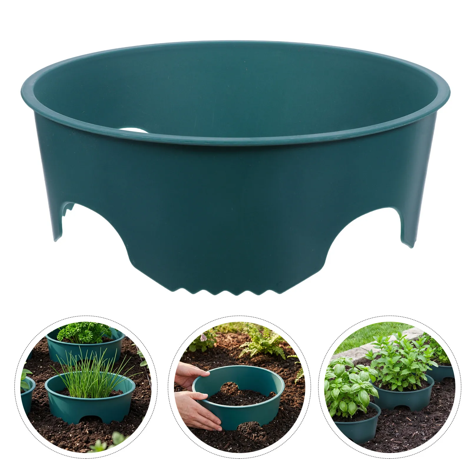 4Pcs Garden Plant Protection Ring 8.58 Inch Planting Ring for Vegetables Flowers Root Guard Water Slot Aeration Moisture