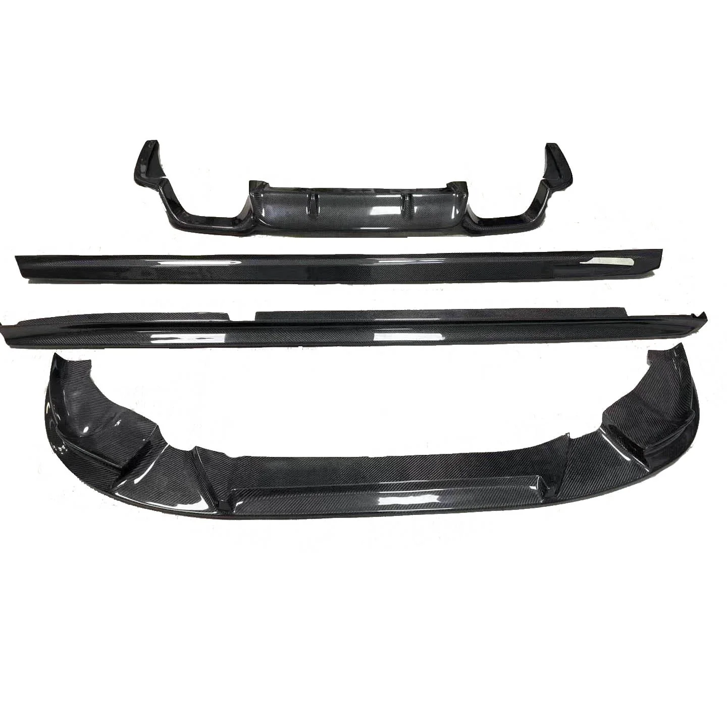 

Flying Wing Flying Wing Мокрые Углеродное Волокно Передняя Губа Задний Диффузор Обвес Для F97 X3M F98 X4 3D Стайкл Боковая Юбка