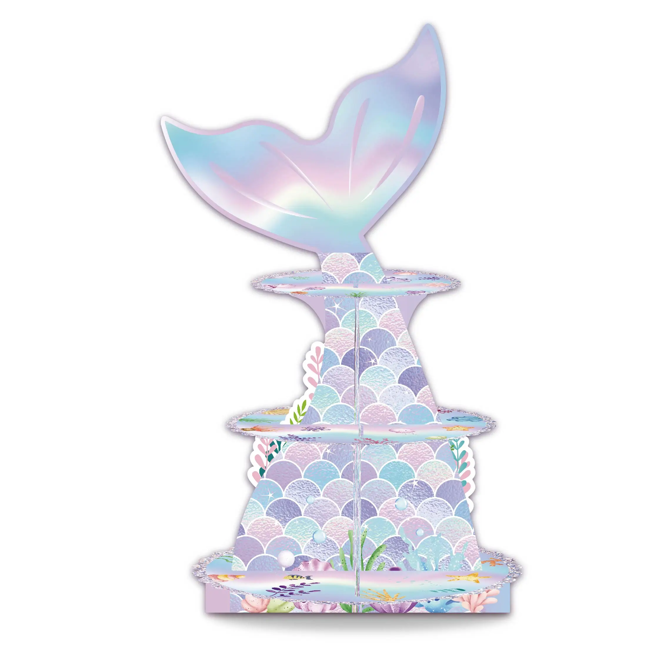 

Mermaid Cake Stand 3 Tier Mermaid Tail Cupcake Stand Dessert Tower Holder Mermaid Theme Birthday Party Deco Baby Shower Supplies