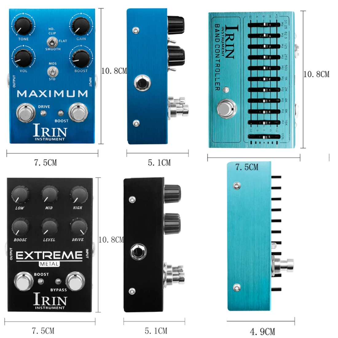 IRIN Guitar Effect Pedal British/American/UZI/ BAND CONTROLLER/MAXIMUM/EXTREME  Electric Bass Guitar Pedal True Bypass Parts