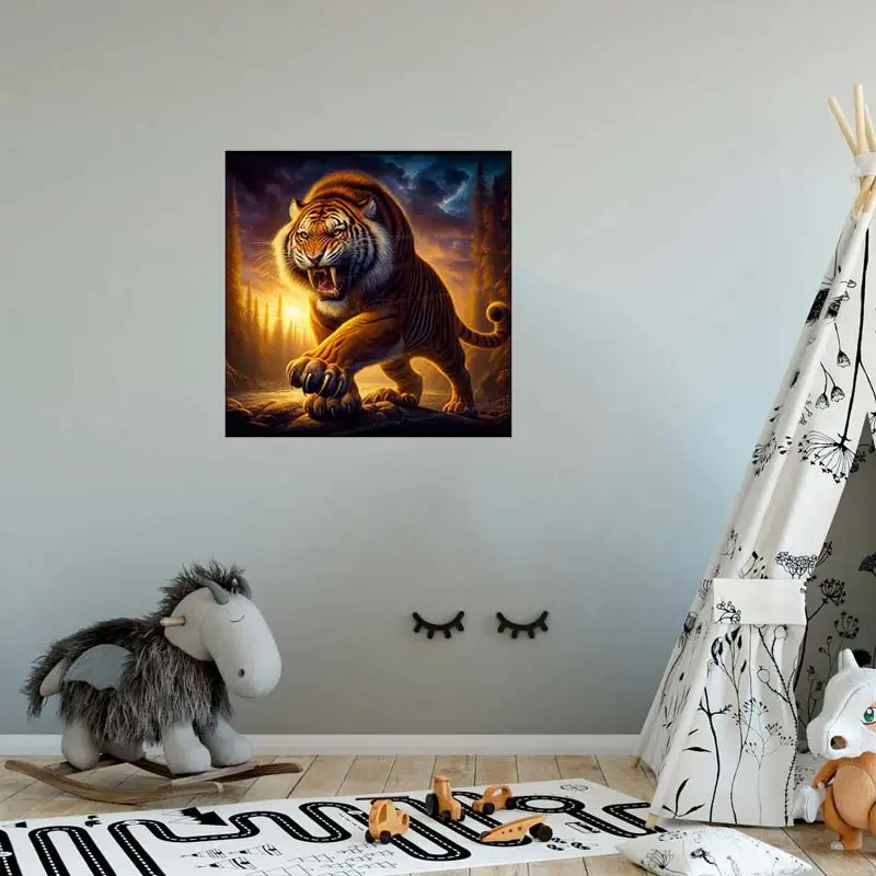 Ferocious Tiger Wall Stickers Bedroom Living room Wall Decor Sticker Removable PVC Animals Wall Decals Art Wall Decoration S422