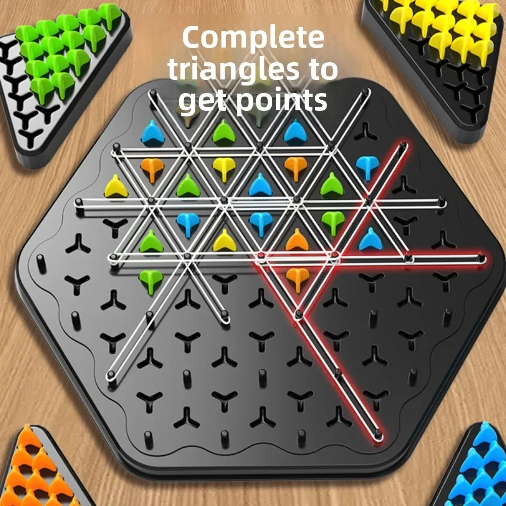 

Geometry Chain Triangle Chess Board Game for Kids Adults Fun Training Family Interactive Exercise Thinking Toy Logic Chess Game