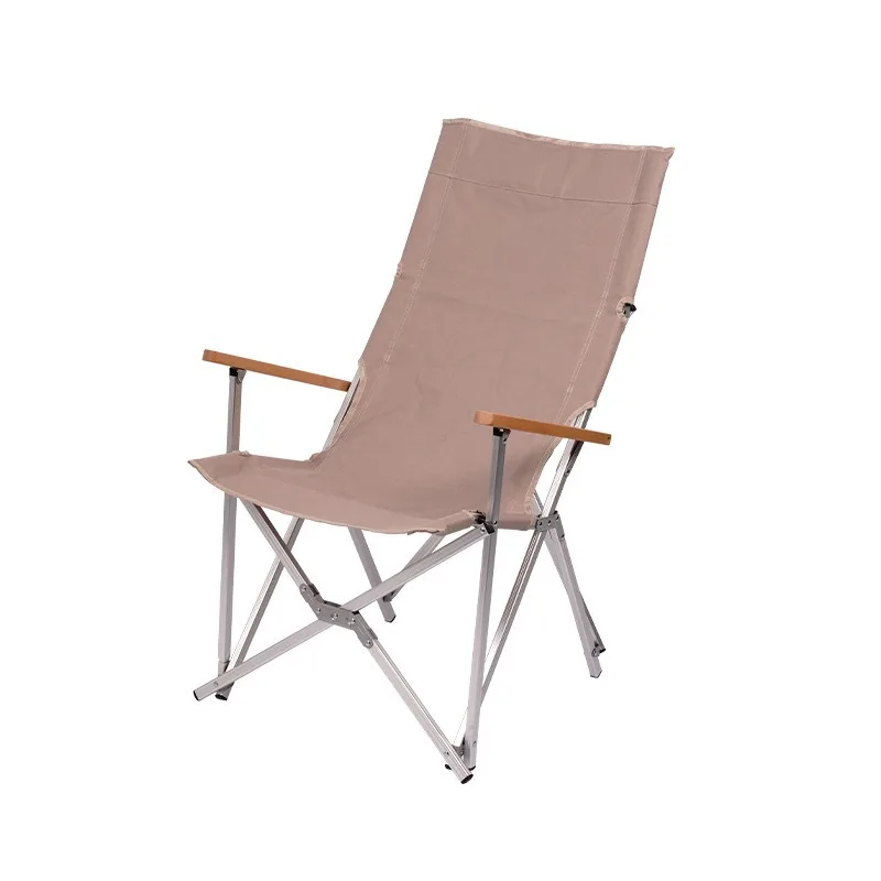 

High-Quality Aluminum Alloy Foldable Outdoor Camping Chair-Portable Fishing Garden Recliner with Backrest