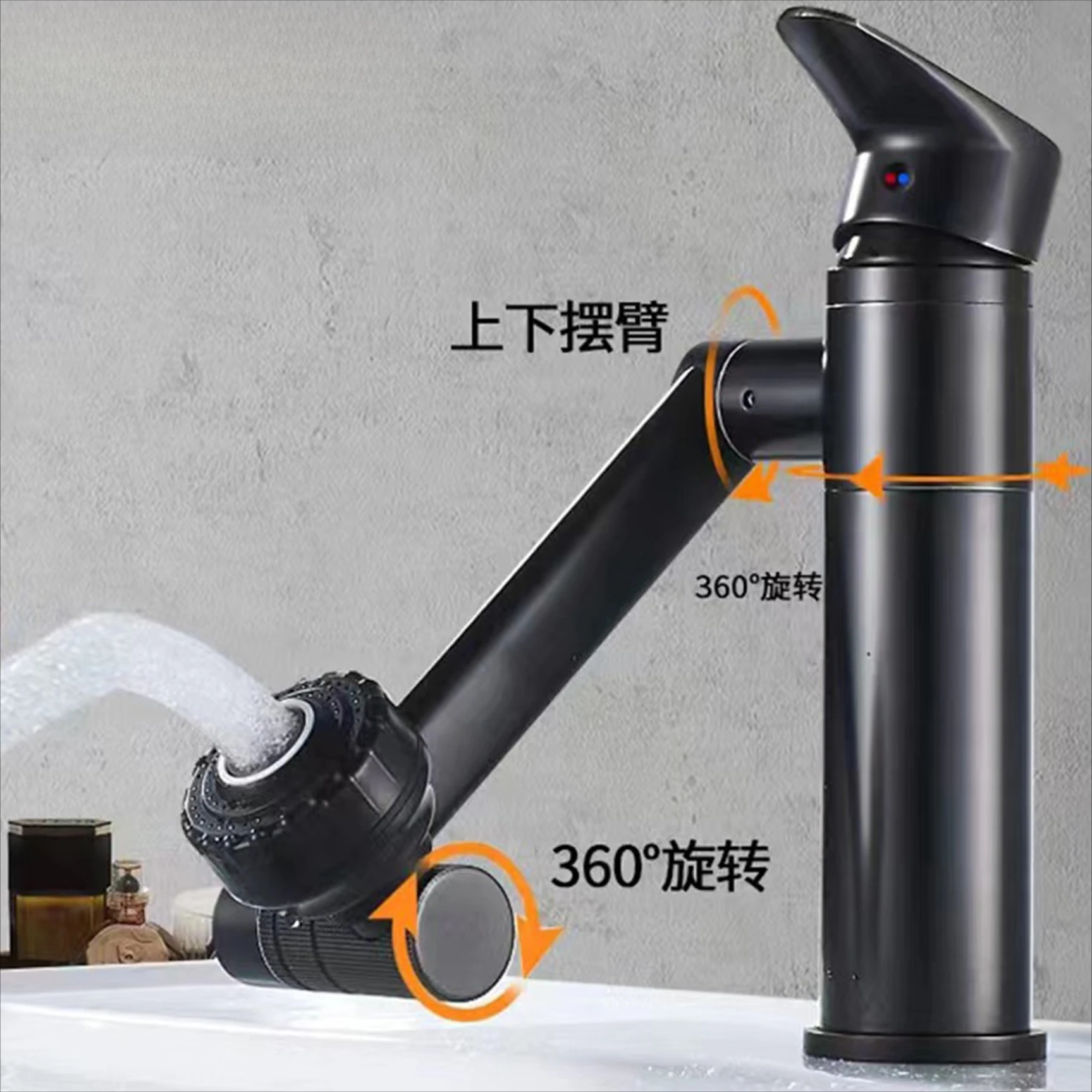 

Stainless Steel Bathroom Faucet Basin Faucet Bathroom Faucet Multi-functional Mixer Aerator 2 in 1 Tapware Rotatable Water Tap