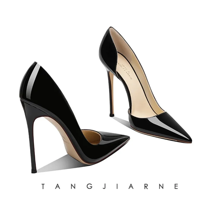 2026 Fashion Gradient Color Side Empty High Heels Women's Thin Heels 12cm Shallow Mouth Sexy Pointed Temperament Single Shoes