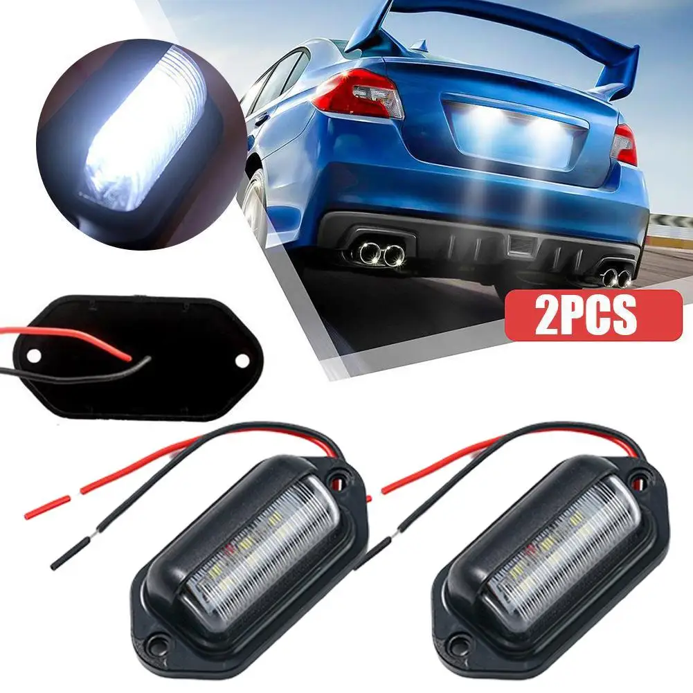 

Car License Plate Light with White Bulbs, Fits SUV Truck Trailer Van, Solves Dim License Plate Lighting & Safety Risks