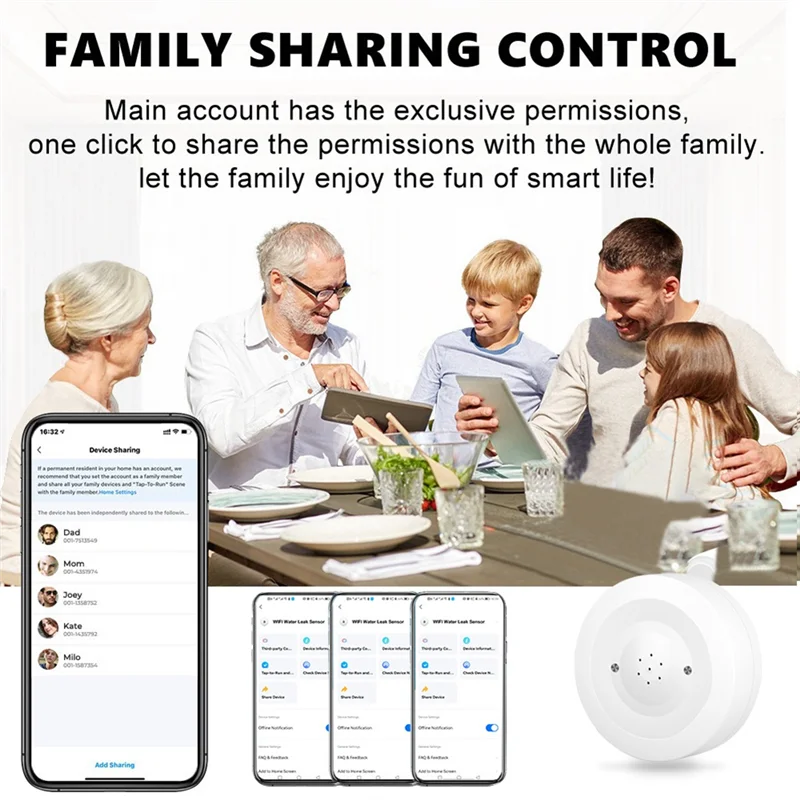 Tuya Wifi Sensor de fugas de agua Detector de fugas de inundación con alarma de sonido 80Db IP55 Sensor de agua impermeable Monitor remoto