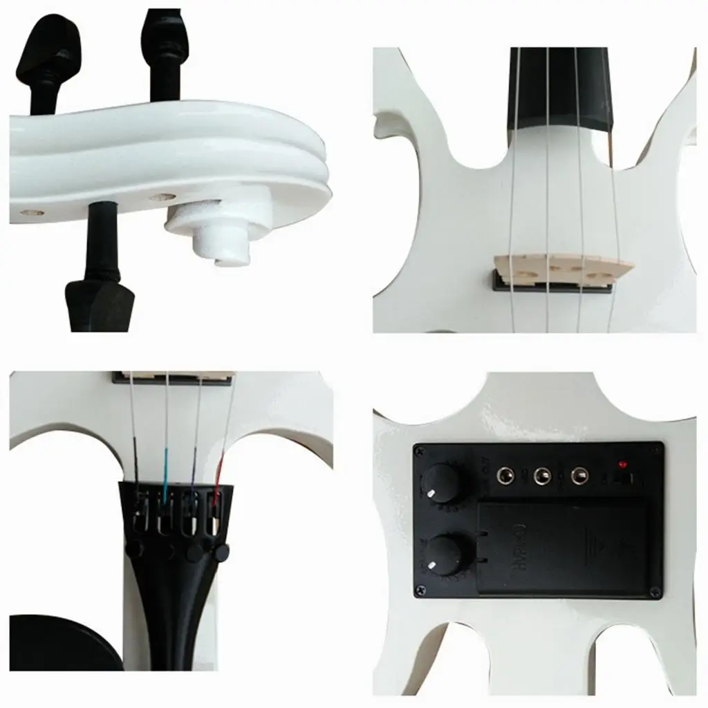 Electric Violin 4/4 Fiddle Headphone Silent Electric Violin for Violin Lover