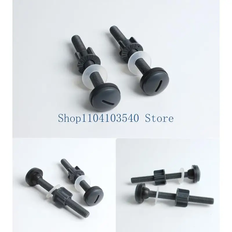 02DC Pack Of 4 Toilet Bolt Set with Rubber Washers for 2 Inch 3 Inch Drain Valves