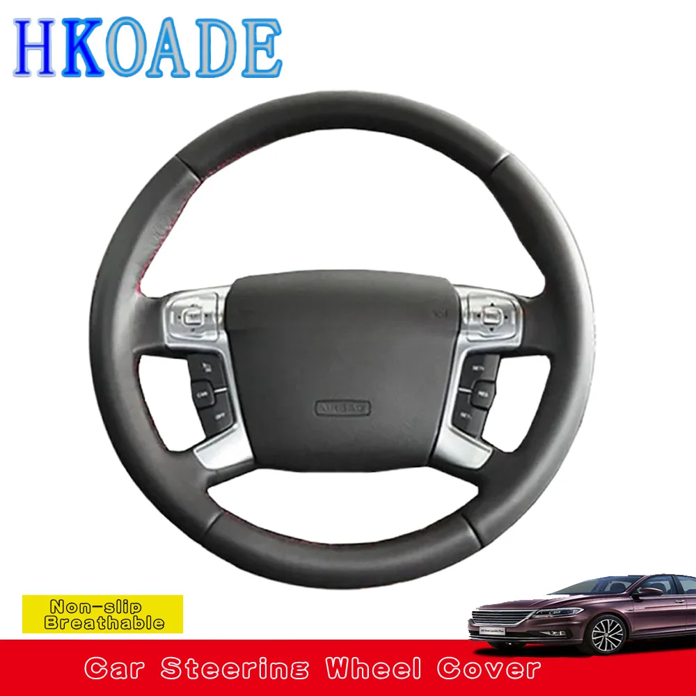 

Customize DIY Microfiber Leather Steering Wheel Cover For Ford Mondeo Mk4 2007-2012 S-Max 2008 Auto Interior Accessories