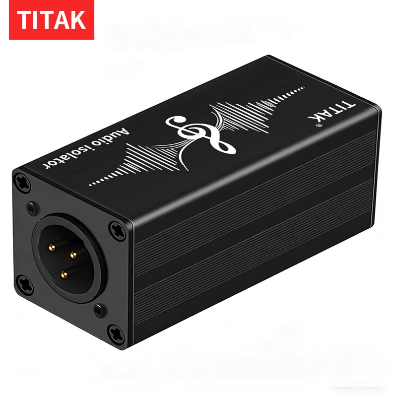 1Pcs Single Channel XLR Balanced Audio Isolator Hum Eliminator Noise Canceller for Live Broadcast Studio Home Theater Sound
