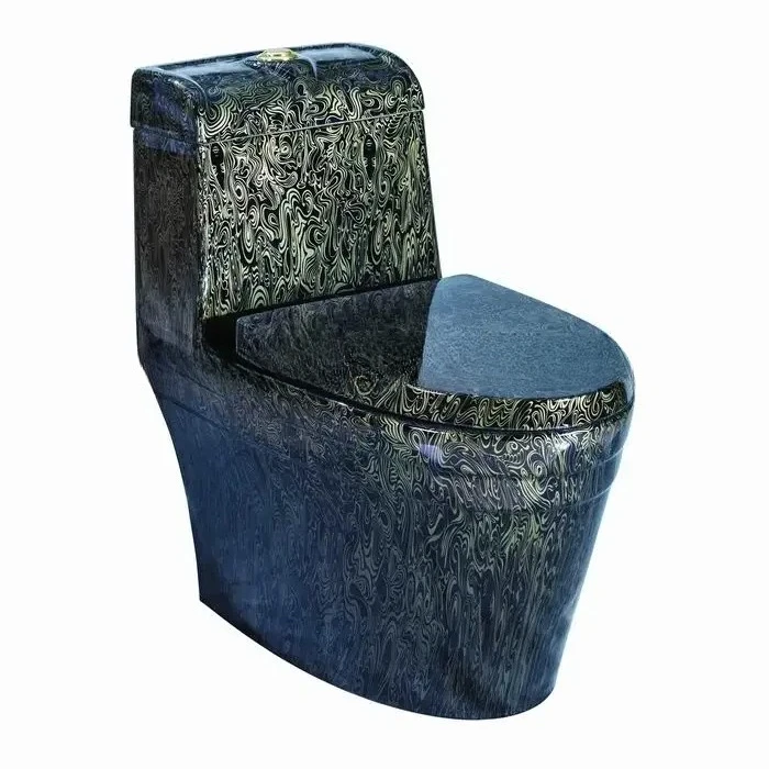 Inodoro de una pieza de alta gama con diseño de madera y mármol, de la marca Boutique 2026, con sistema de descarga súper potente, directo de fábrica.