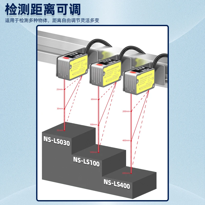 Chinese Digital Display Ranging Analog Switch RS485 Induction High Precision 0.01mm Laser Displacement Sensor