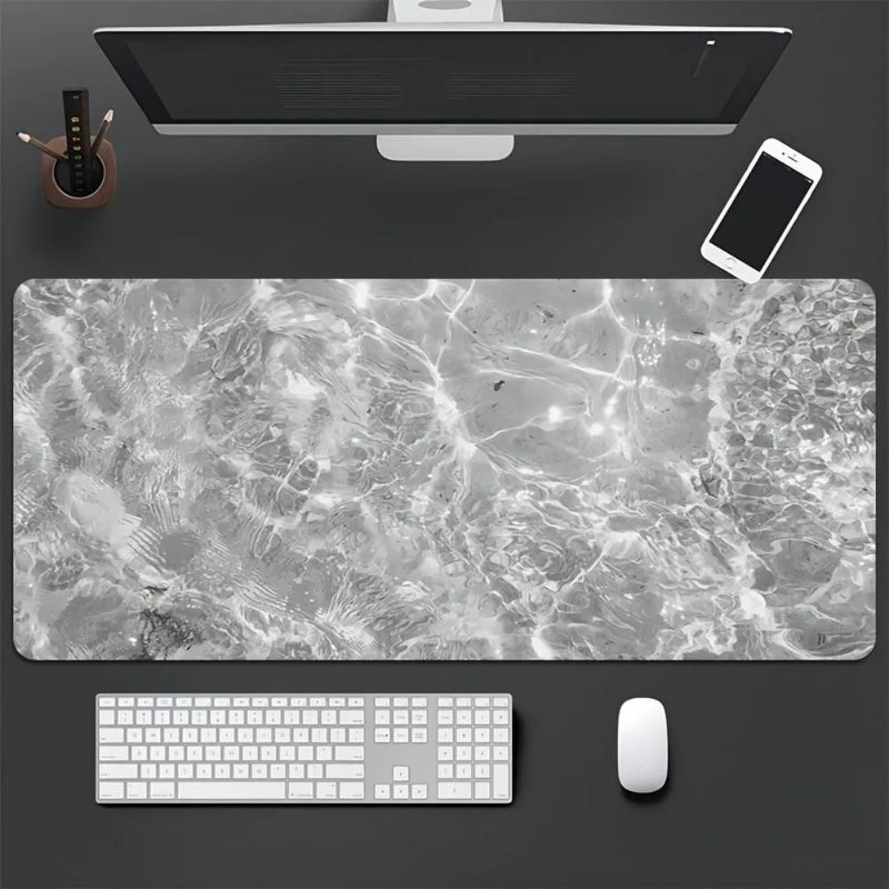Large-scale artistic grey pattern mouse pad, paired rubber base desk accessories alfombrillas para escritorio tapis de souris