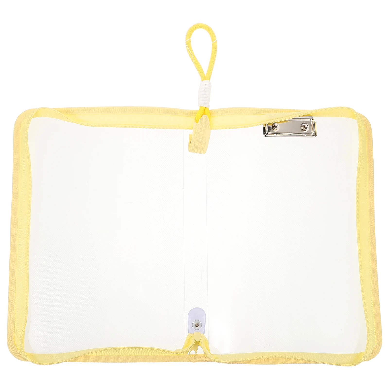 

Waterproof File Bag Stationery Storage Case High Capacity Yellow Plastic Students Organizer