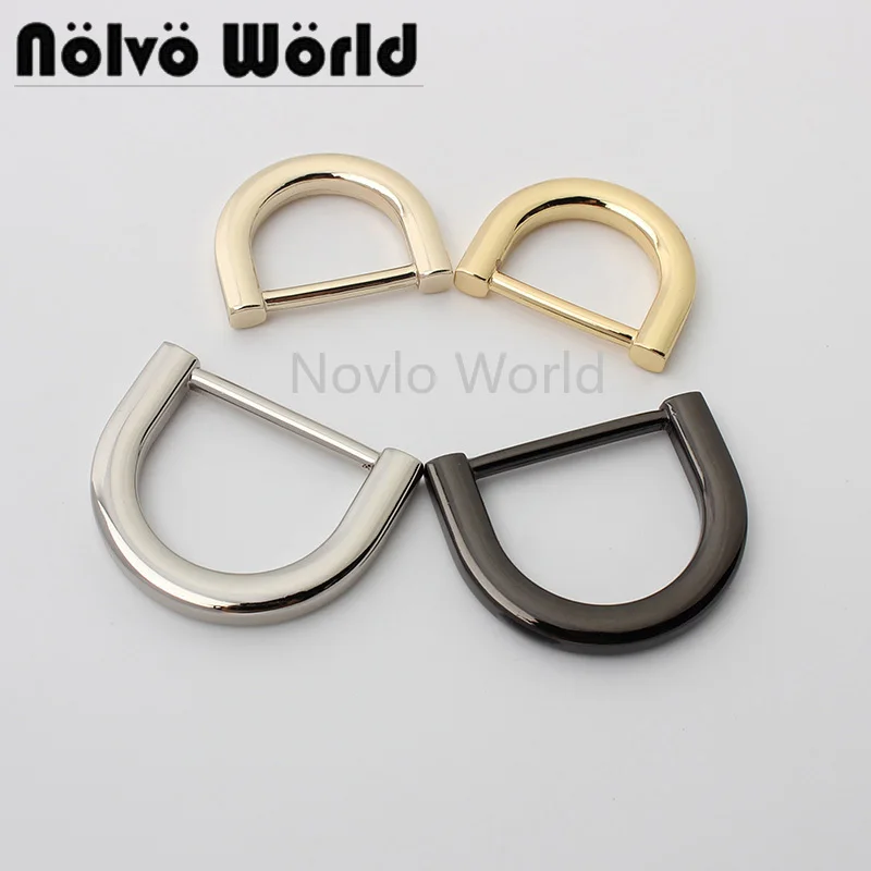 

10-50 pieces 4 colors 5.0mm wire 20 25mm 3/4'' 1'' cast-solid d ring for chains bag close tabular D buckles