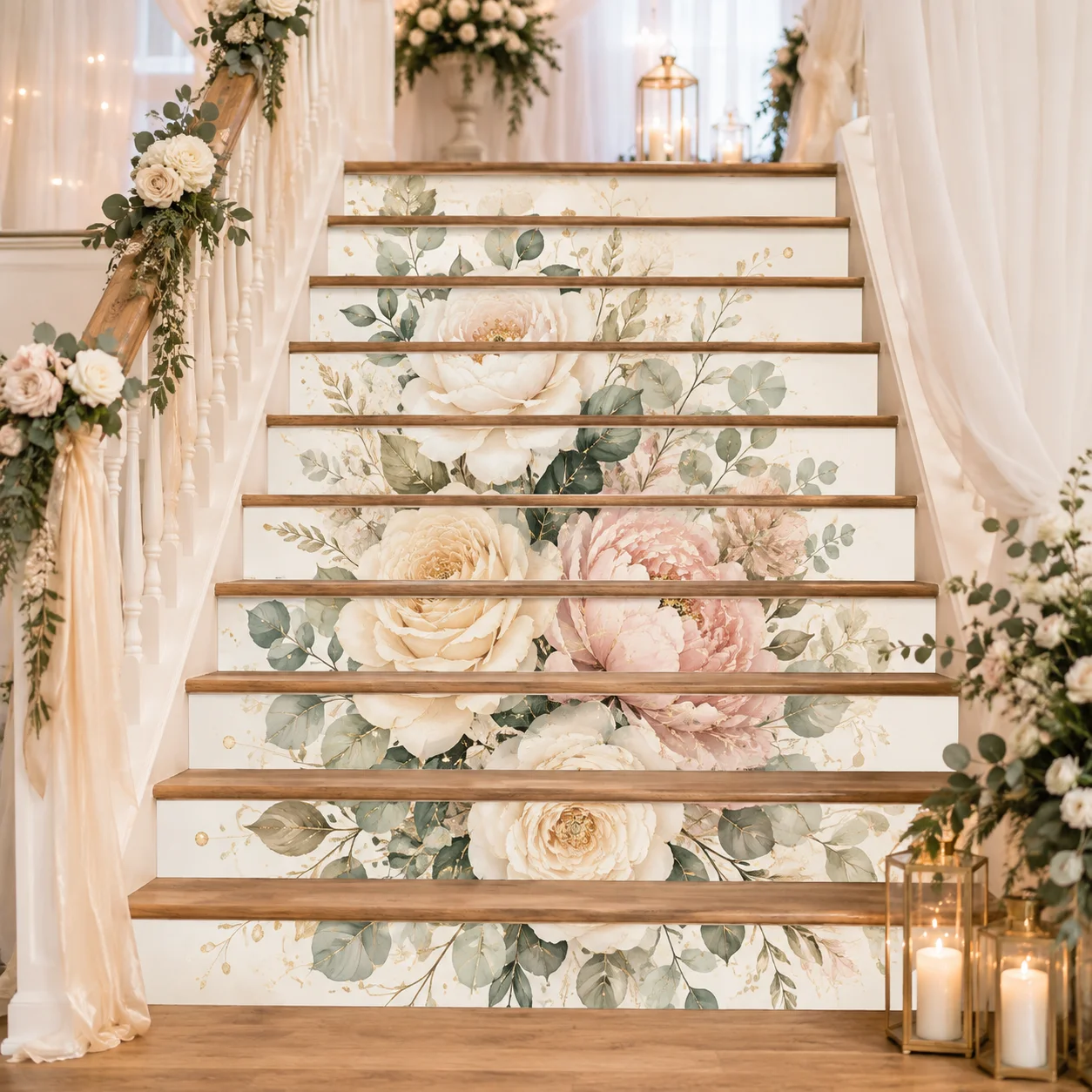 Custom Stair Stickers Self‑Adhesive Stair Riser Decals DIY Wallpaper Mural Removable Home Staircase Decor Waterproof Stair Decal