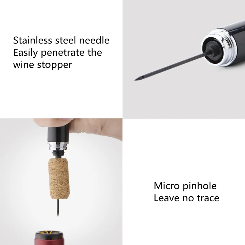 Ouvre-bouteille de vin à pompe à air, tire-bouchon Portable en forme de stylo en acier inoxydable, outils de cuisine essentiels et accessoires de Bar