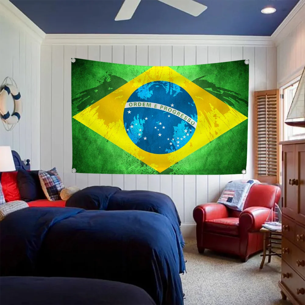 Double Penetration Brazilian Flag Home Garden Outdoor Decor Flags for Bedrooms Custom Flag to Hang Fall Decoration Tapestry