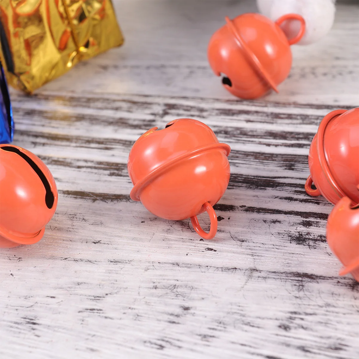 

50 pcs 22Mm Colored Iron Jingle Metal Round Mini Bells For Christmas Decor Party Diy Crafts Jewelry Making Wall Hanging Holiday