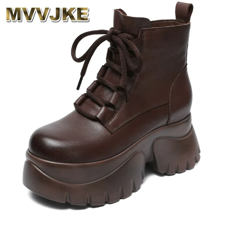 Зимние ботильоны на плоской подошве из коровьей кожи 7 см, зима-осень-весна, мягкие резиновые плюшевые женские ботильоны на молнии, женская теплая обувь