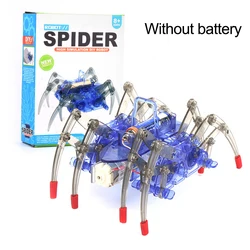 Electric Robot Spider Toy DIY Educational Stem Robotic Assembles Kits for Kids Christmas Halloween Birthday Gifts