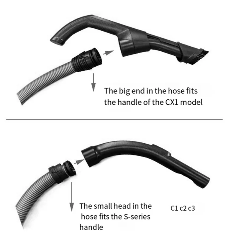 

【Купитье】для серии C1 C2 C3 C4 и S, удлинительный шланг длиной 2 м с изогнутой ручкой, гибкая часть всасывающего шланга