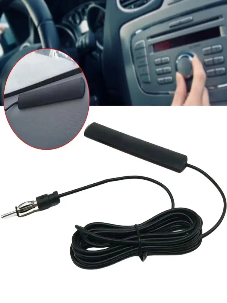 Antenne amplifiée cachée pour voiture DC 5-12V 85-860Mhz Antenne radio électronique pour voiture Amplificateur de signal AM/FM Booster Aérien pour voiture camion