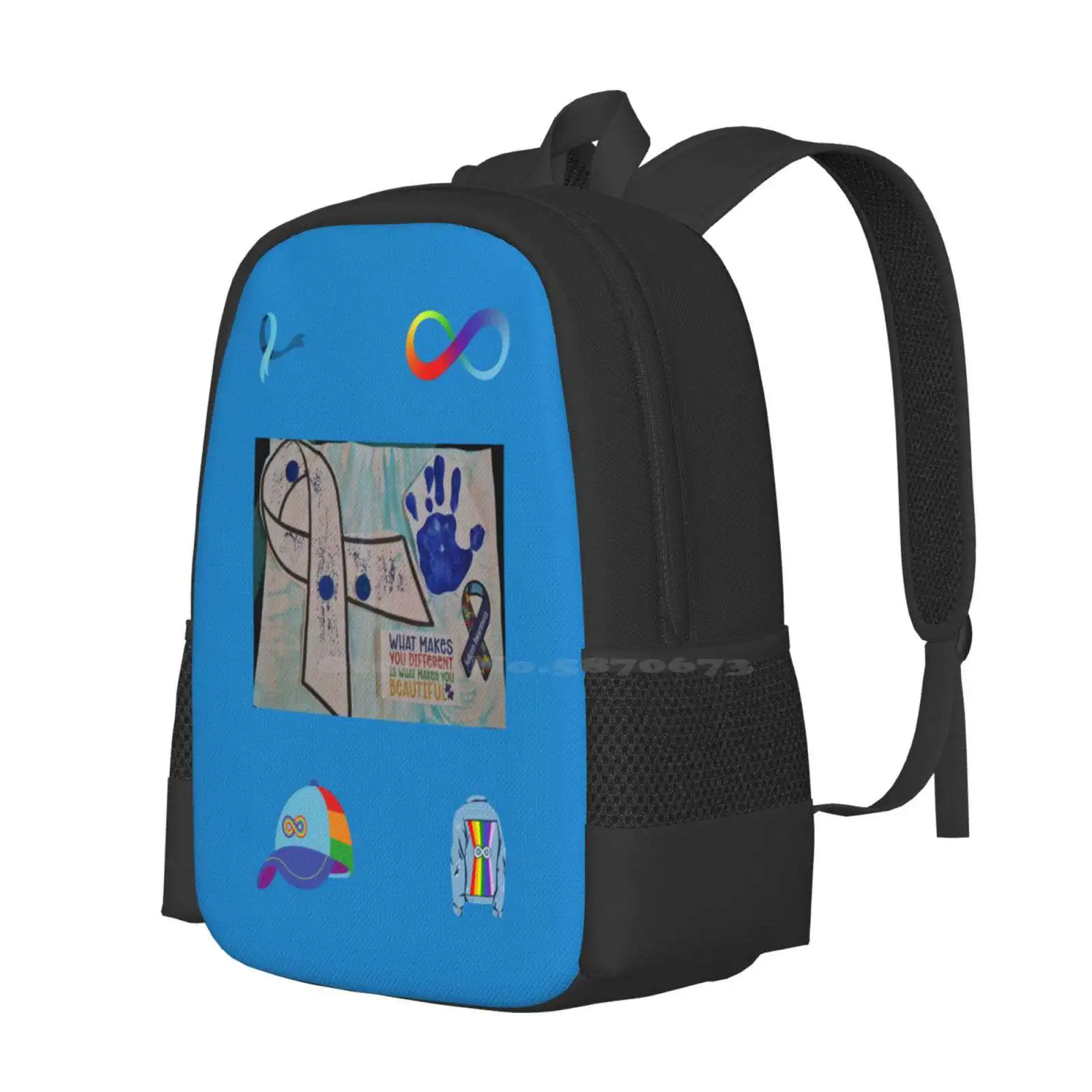 Special Autism Backpack For Student School Laptop Travel Bag Mum Autism Awareness Autism Dad Aspergers Adhd Children Disability