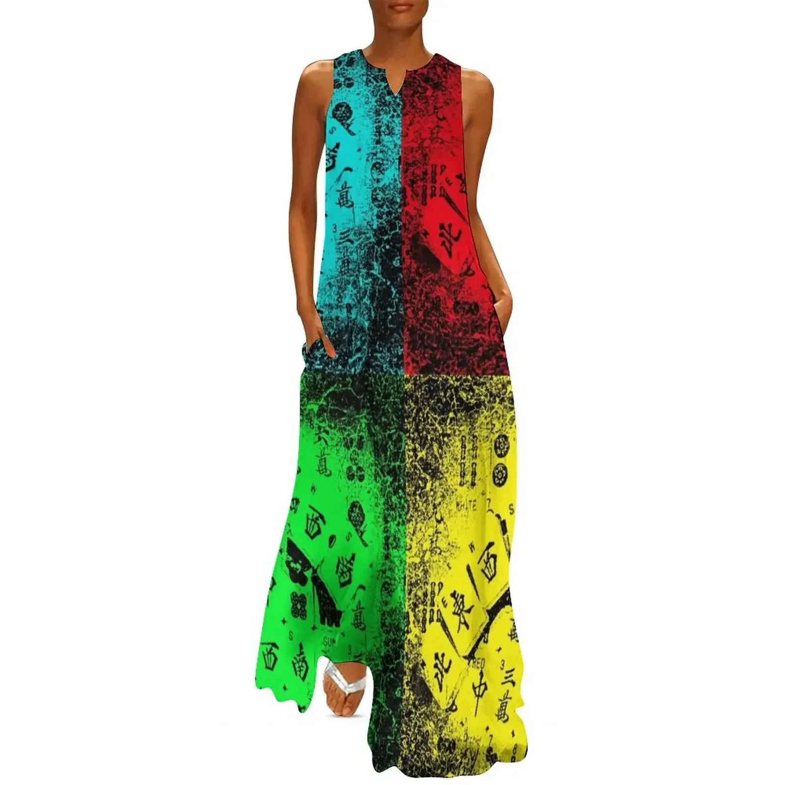 

Mah Jongg NEWS Pop Art Long Dress Woman dresses dress korean style women's evening dress 2025
