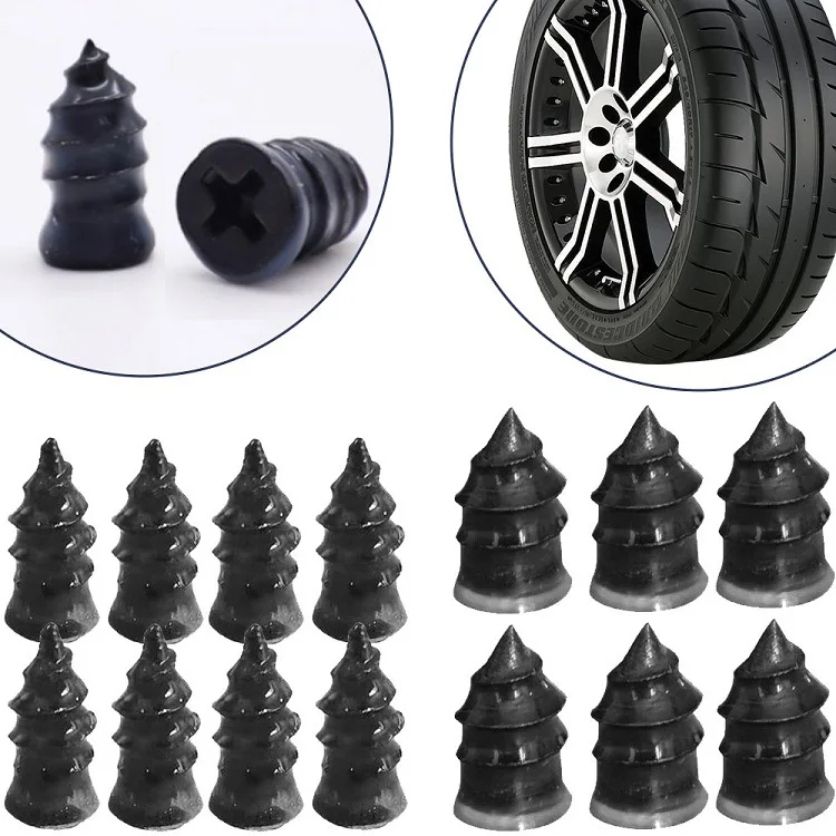 Tire Puncture Repair Nails for Car Motorcycle Scooter Bike Vacuum Tyre Repairing Rubber Metal Nail Set Car Tire Accessories