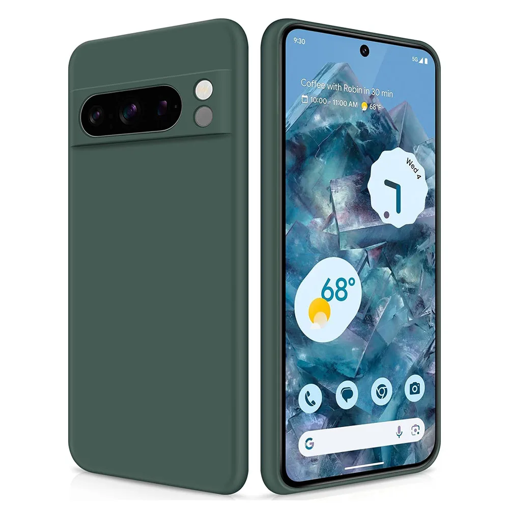 Luxury Liquid Slicone ShockProof Soft Phone Case For Google Pixel 8 Pro Pixel8 Pro 7A 8A Cover Fundas Capa